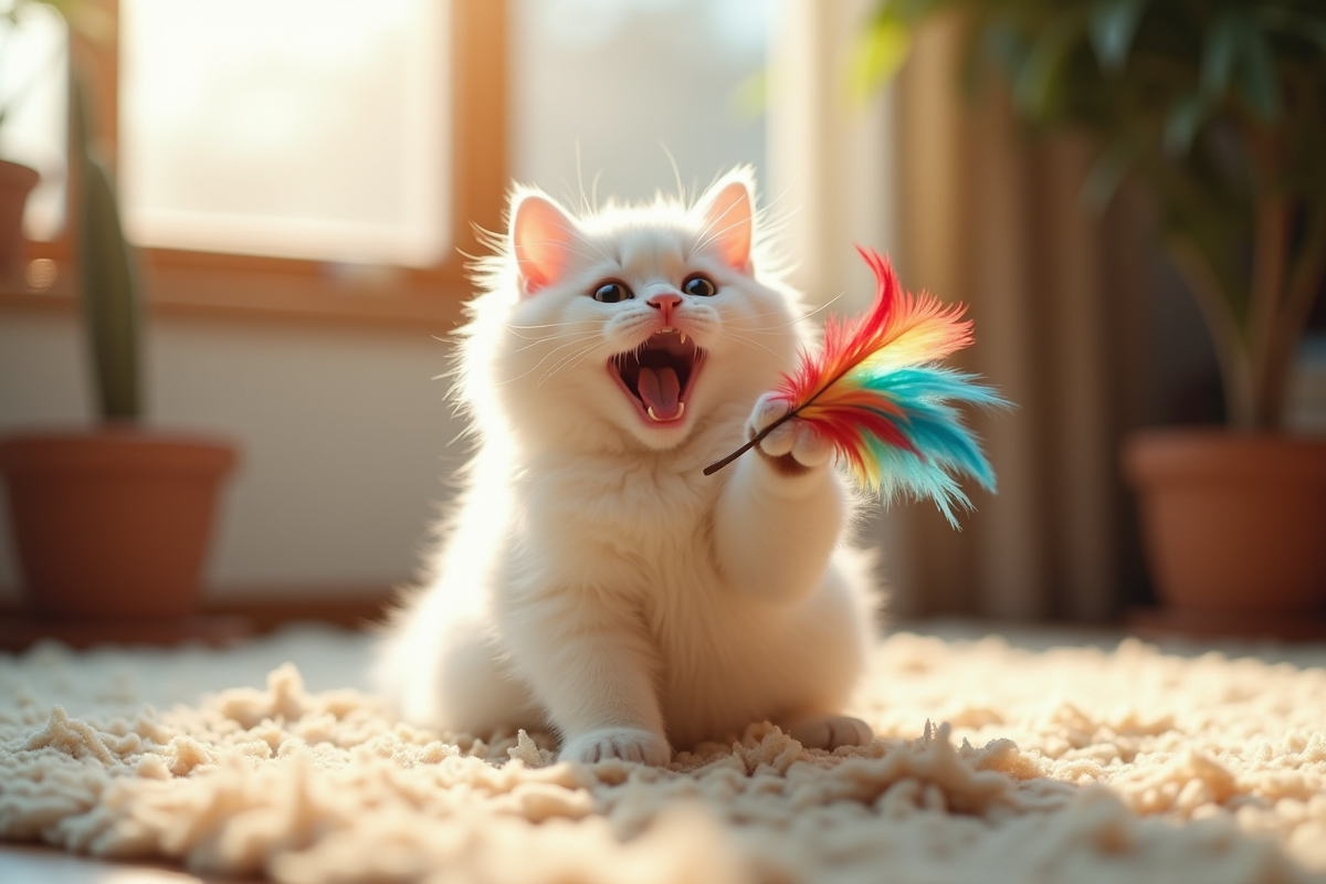 chat heureux